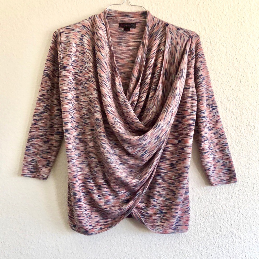 Drape Front Sweater or Open Cardigan size Small